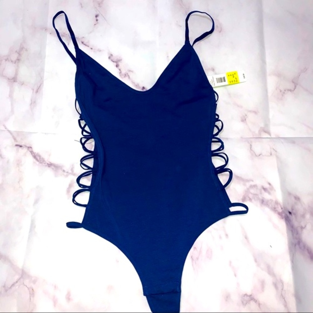 NWT Sam Edelman | Strappy Side Cotton Bodysuit